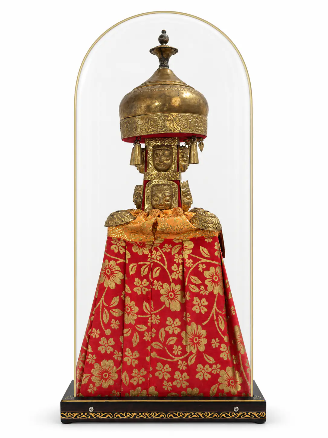 Full view of the handcrafted Dev Rath display on white
