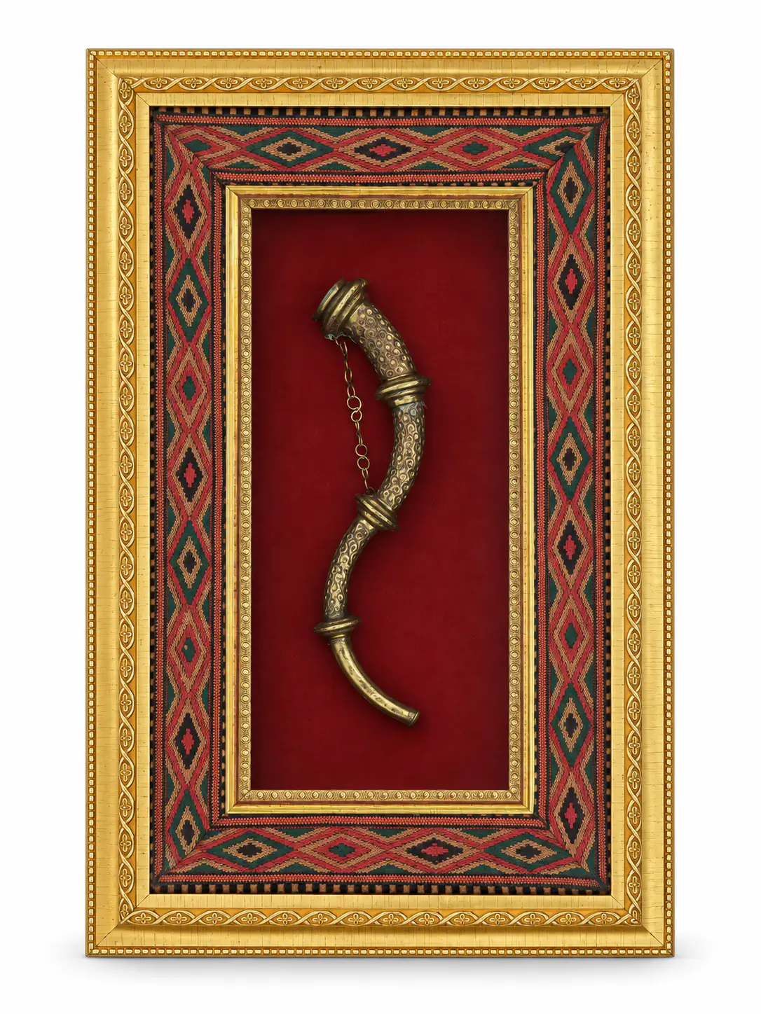 Full view of the framed single Narsingha on white